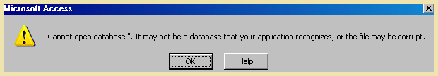 cannot access database