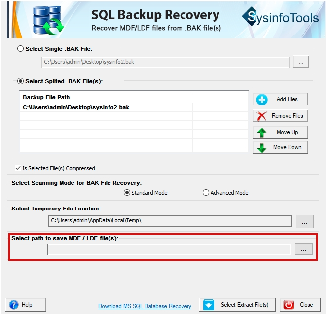 Free SQL Backup Repair Tool to quickly fix SQL backup files.