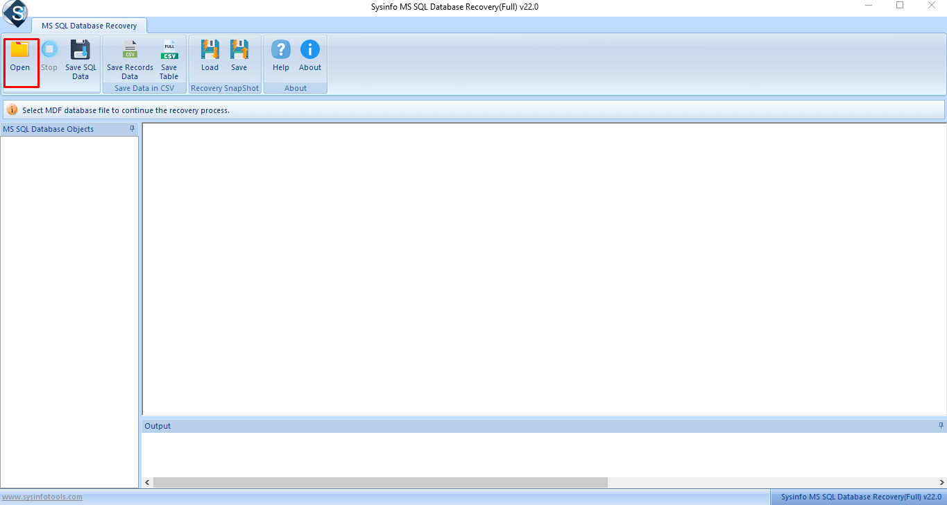 Launch the SQL Repair Tool