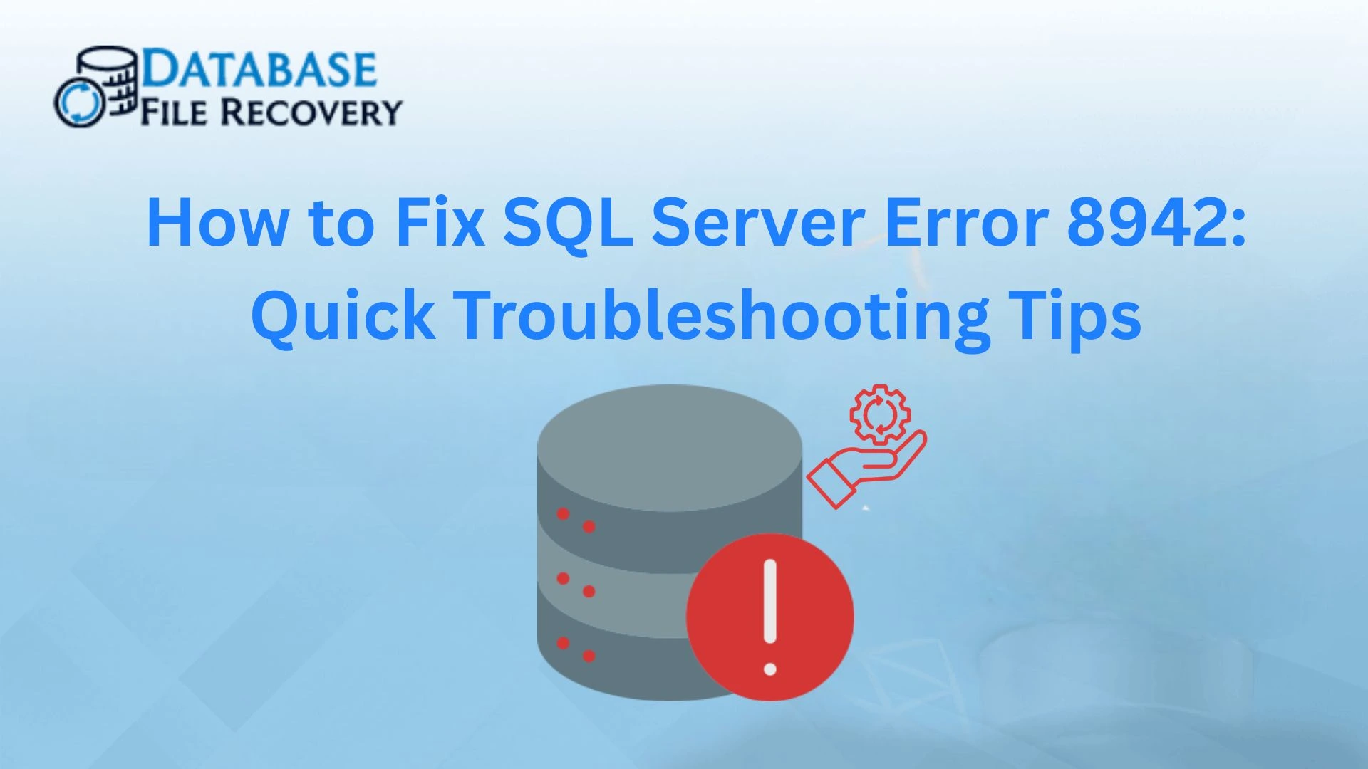 Fix SQL Server Error 8942