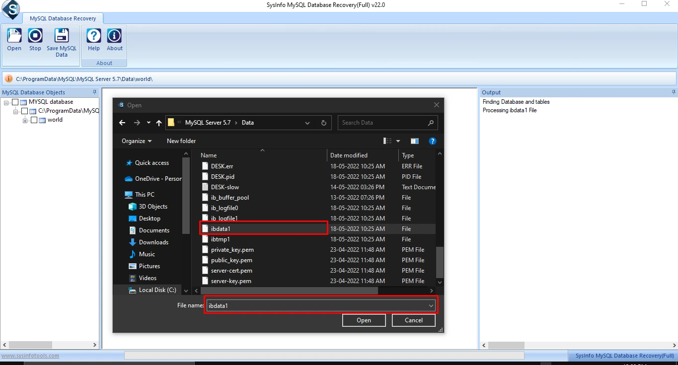 Resolve MySQL Error 1146 step 3