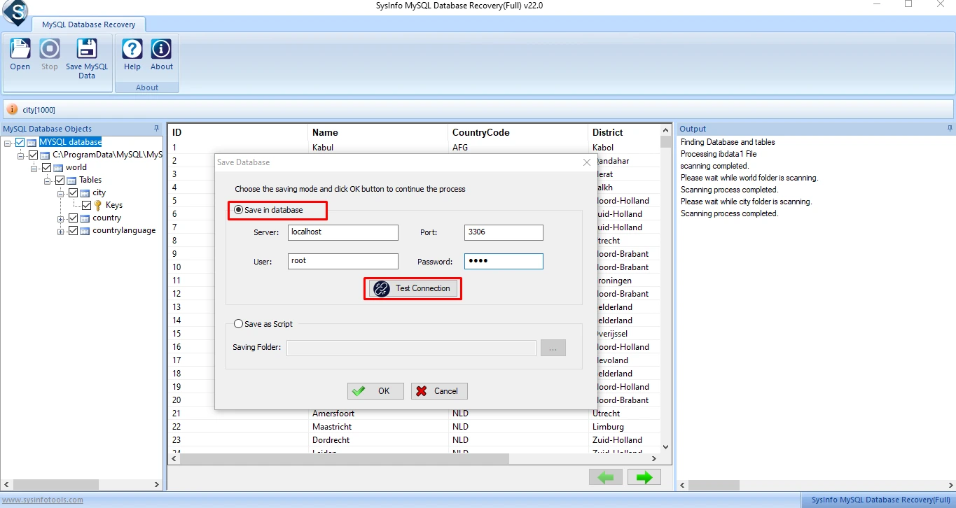 Resolve MySQL Error 1146 step 5