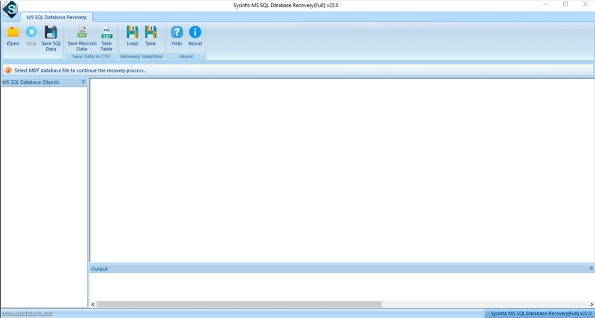 Firstly, download and run the SQL Recovery Tool.