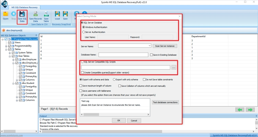 Choose SQL Server Database or SQL Server Compatible Scripts and go Next.