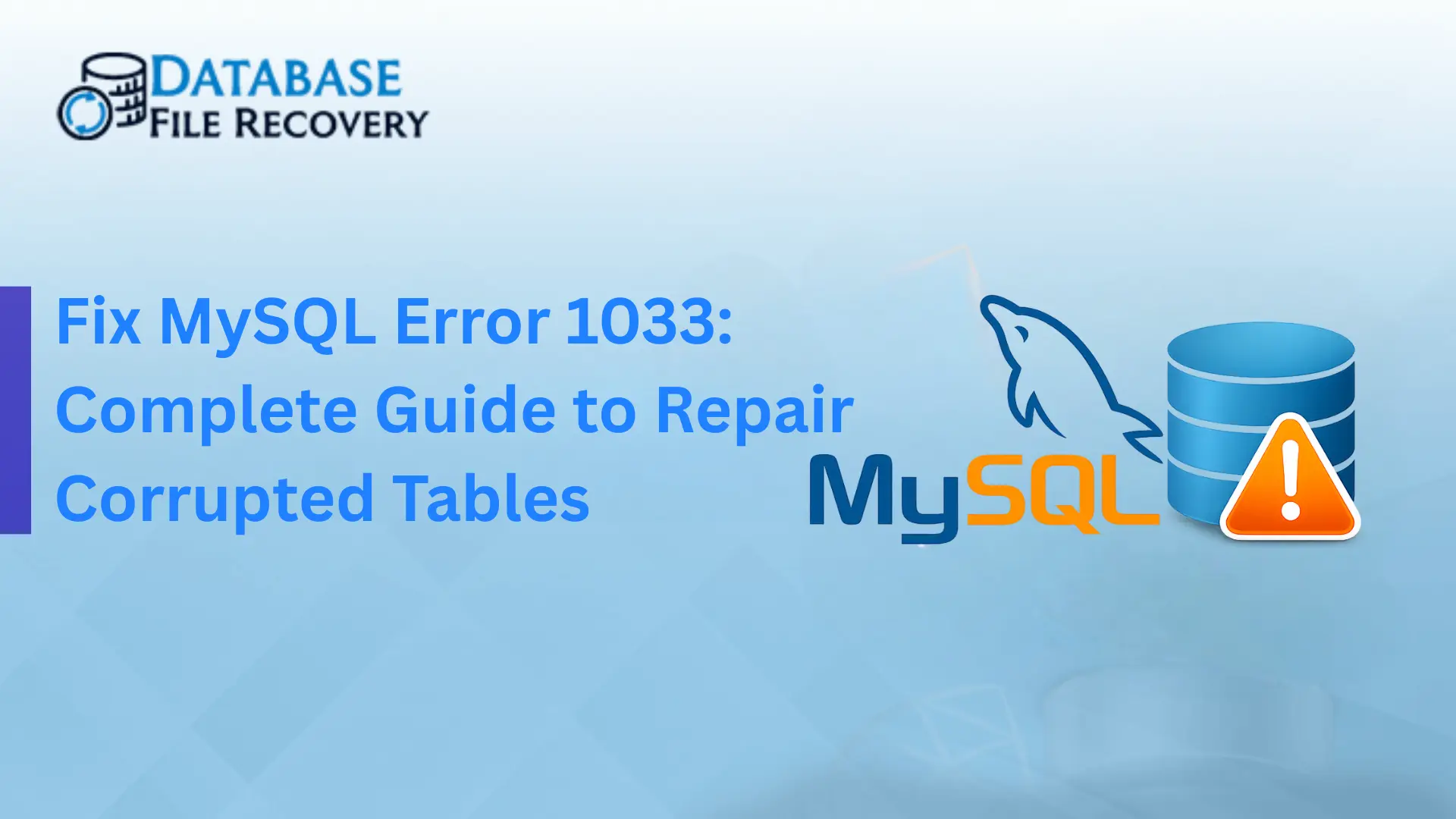 Fix MySQL error 1033