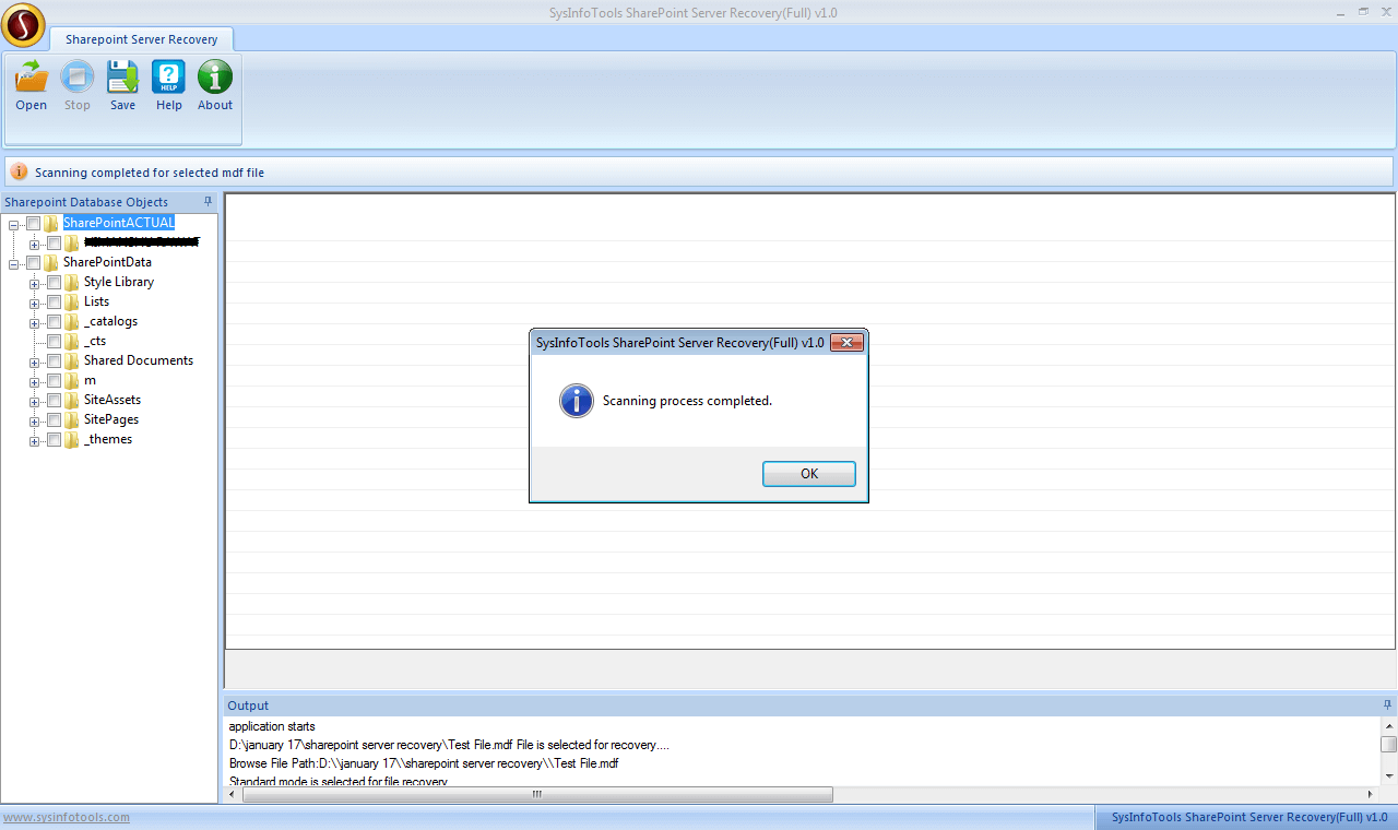 sharepoint database recovery step4